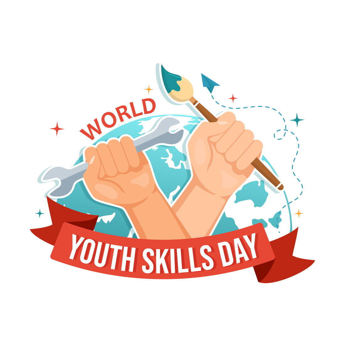 11 World Youth Skills Day Illustration cover image.