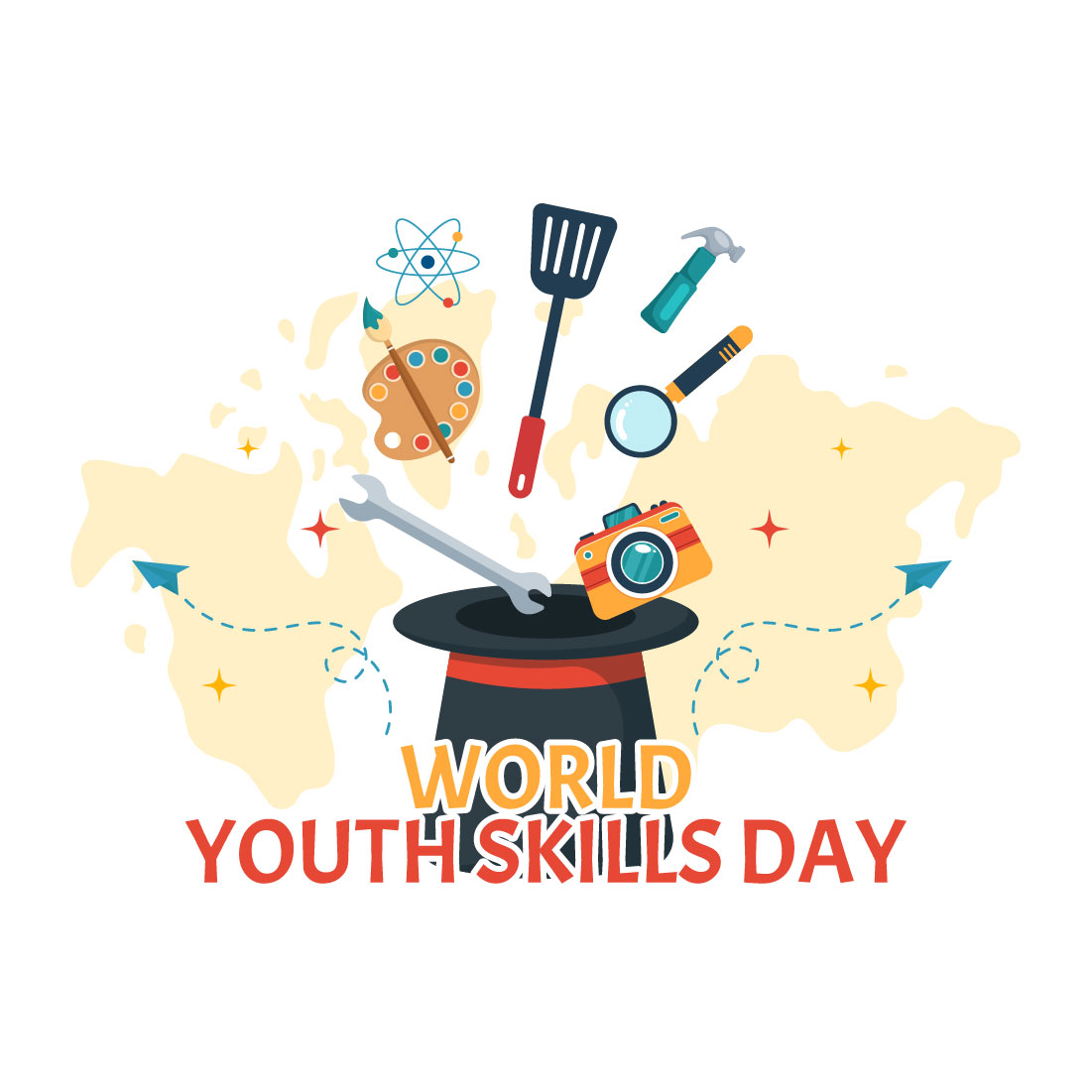 11 World Youth Skills Day Illustration preview image.