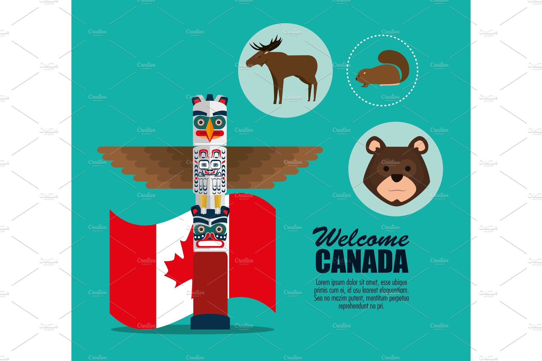 canadian culture set icons cover image.