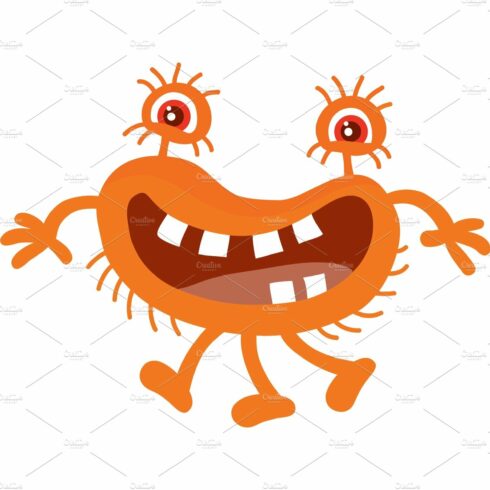 Orange Bacteria Cartoon Vector cover image.
