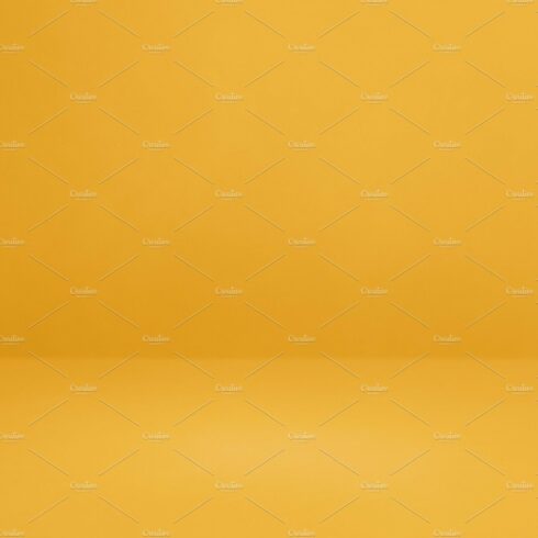 Empty yellow concrete interior background cover image.