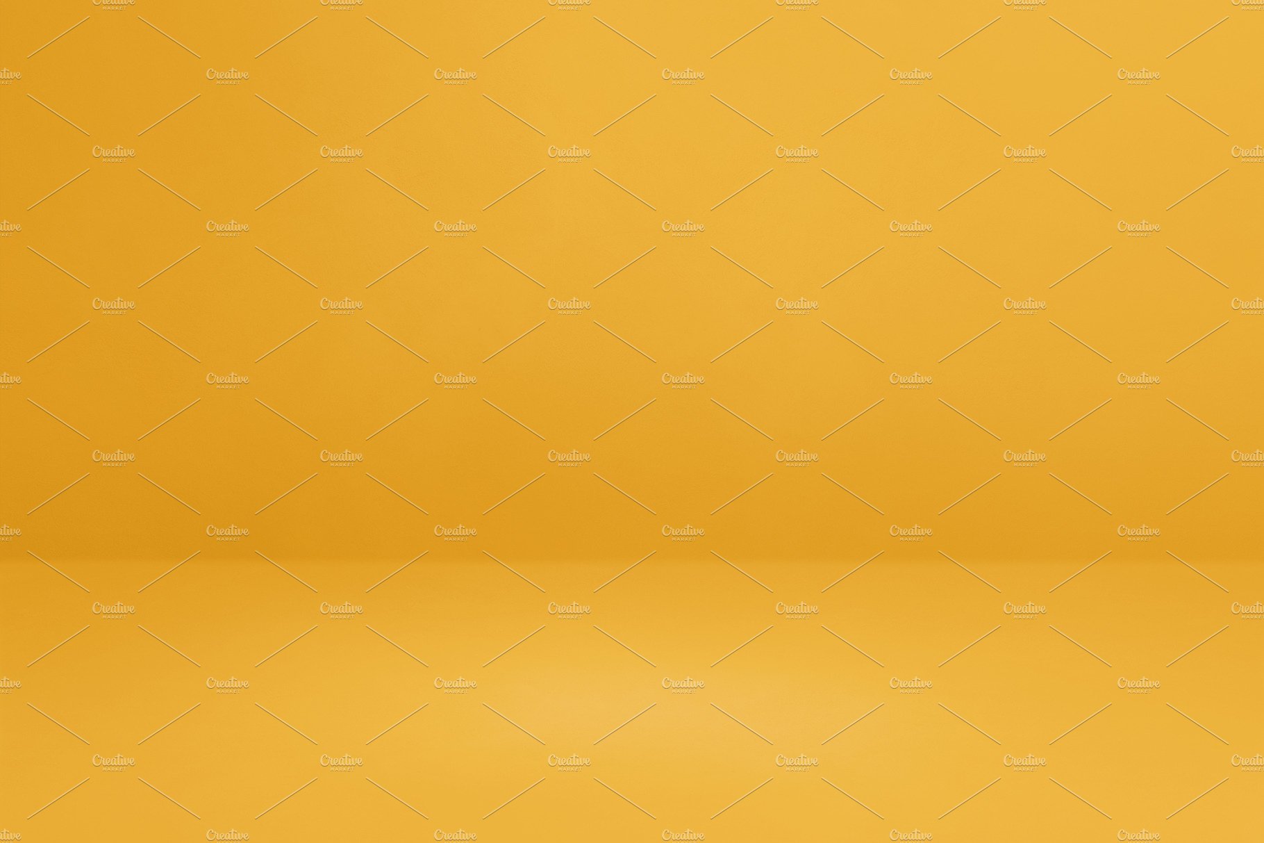 Empty yellow concrete interior background cover image.