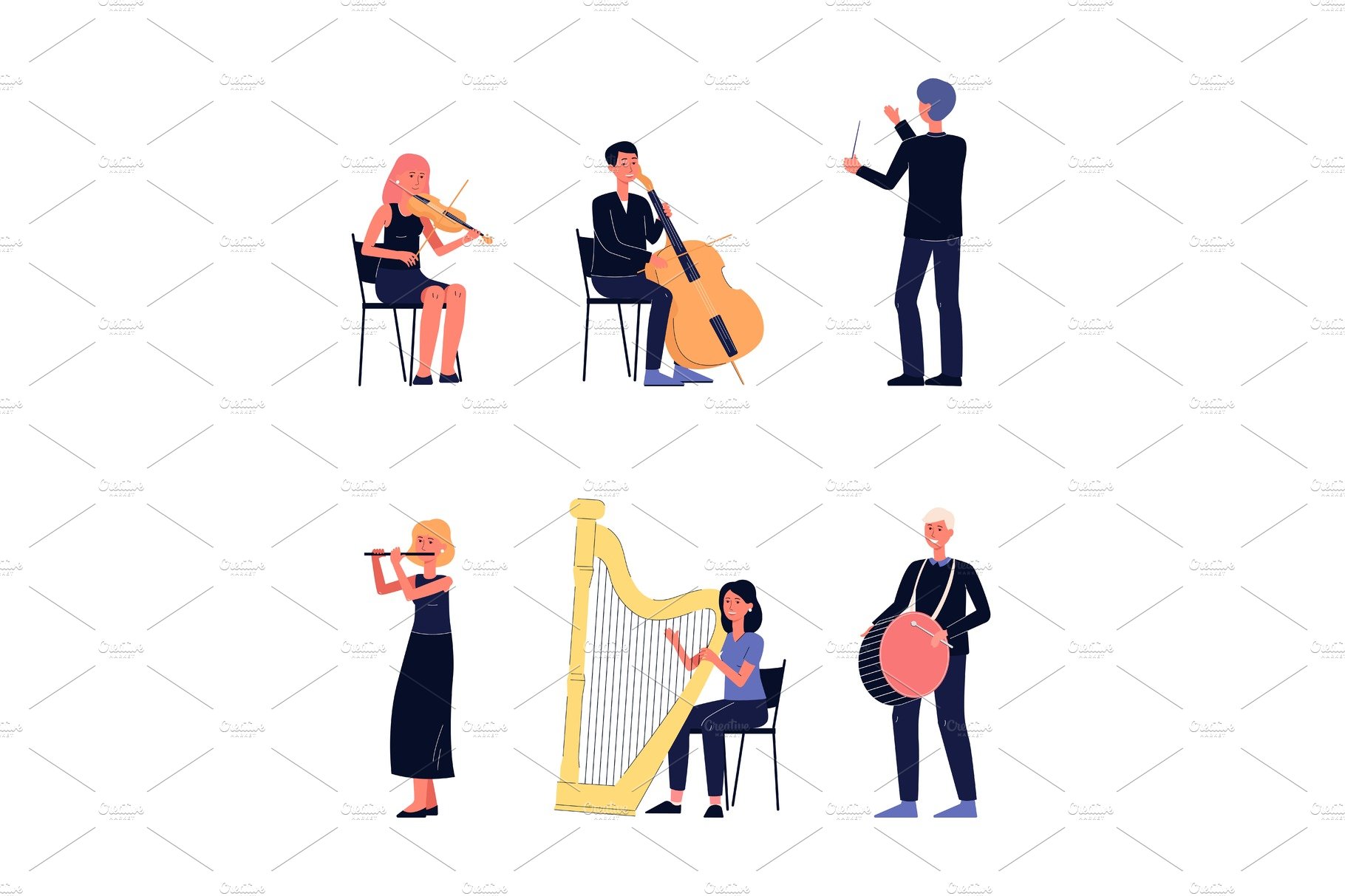 Symphony orchestra musician people - cover image.
