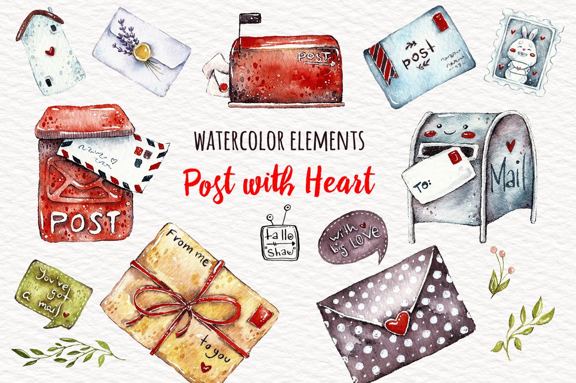 Watercolor post with heart cover image.