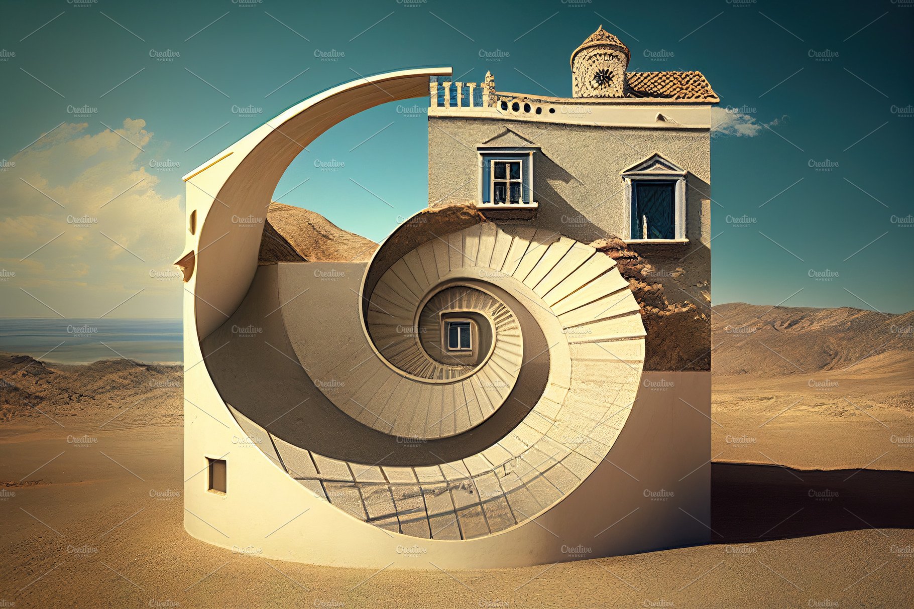 Golden Ratio and fantasy stairs cover image.
