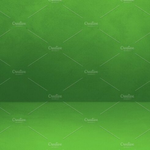 Empty green concrete interior background banner cover image.