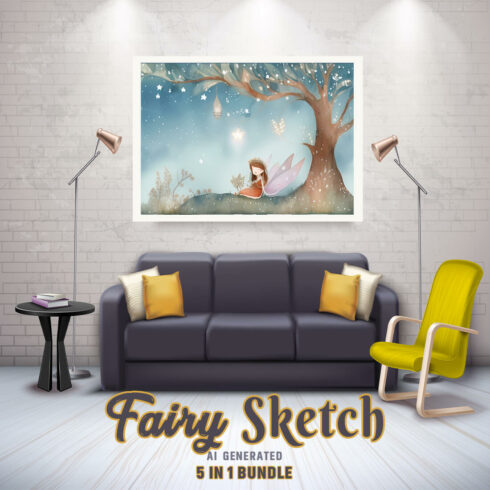 Free Creative & Cute Fairy Watercolor Painting Art Vol 17 cover image.