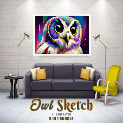 Free Creative & Cute Owl Watercolor Painting Art Vol 10 cover image.