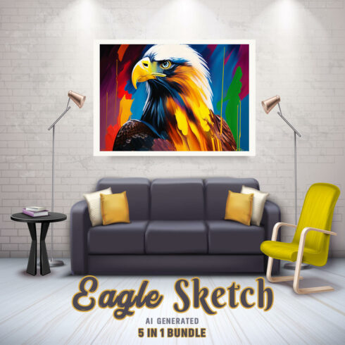 Free Creative & Cute Eagle Watercolor Painting Art Vol 20 cover image.
