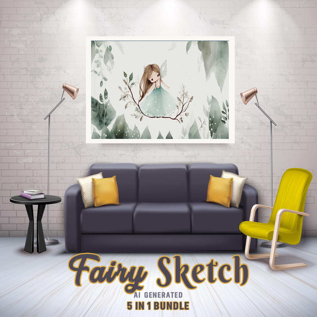 Free Creative & Cute Fairy Watercolor Painting Art Vol 16 cover image.