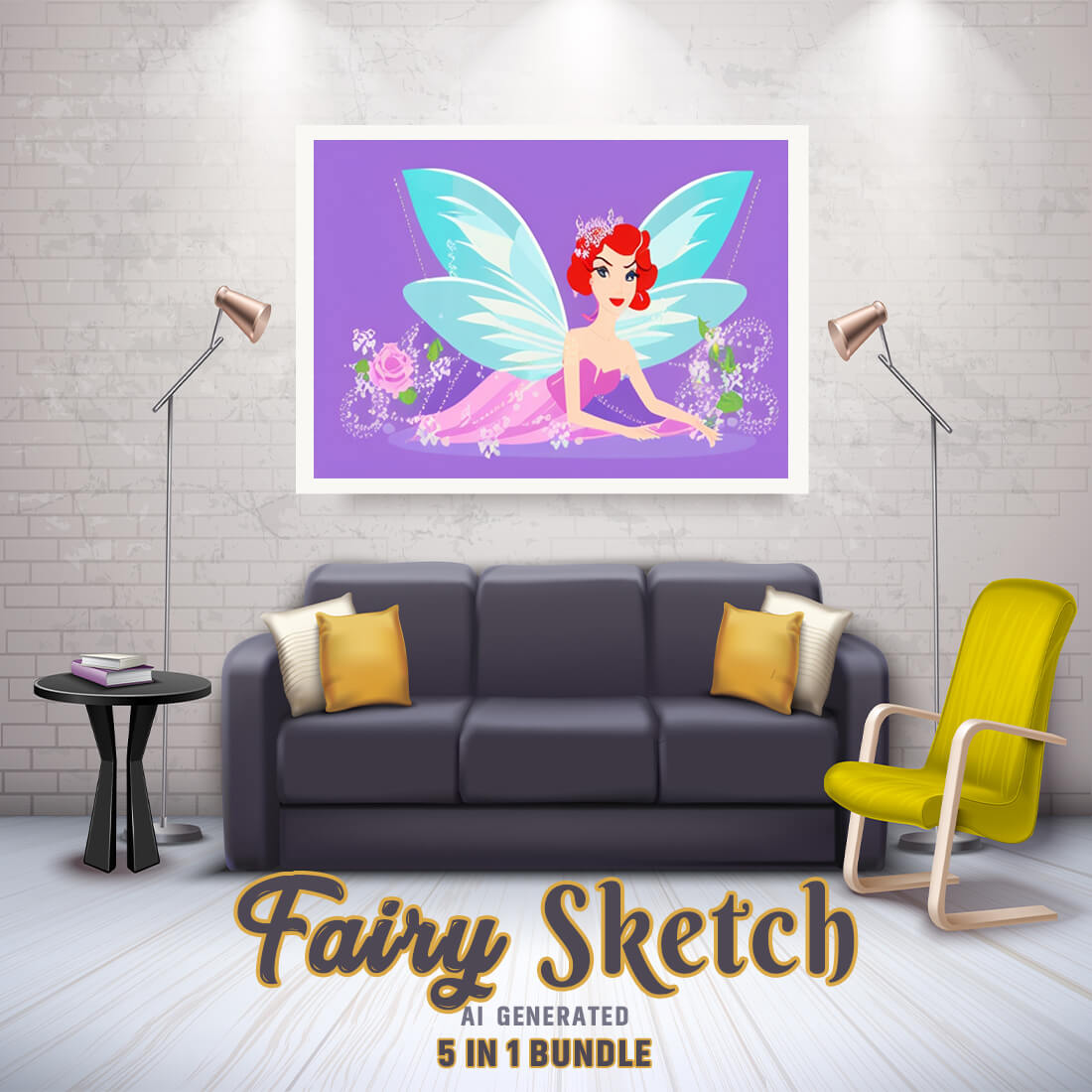 Free Creative & Cute Fairy Watercolor Painting Art Vol 09 cover image.