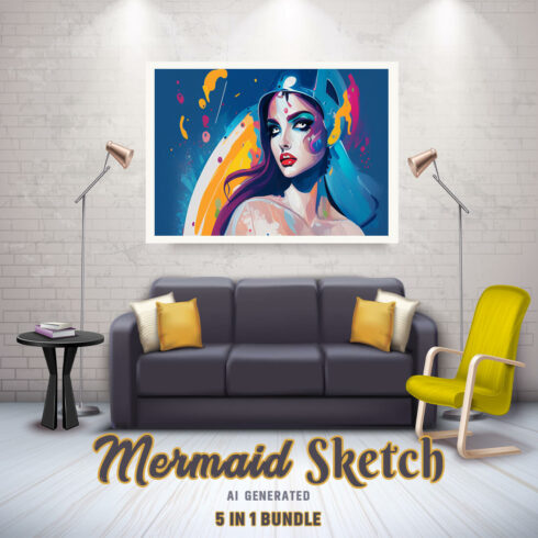 Free Creative & Cute Mermaid Watercolor Painting Art Vol 04 cover image.