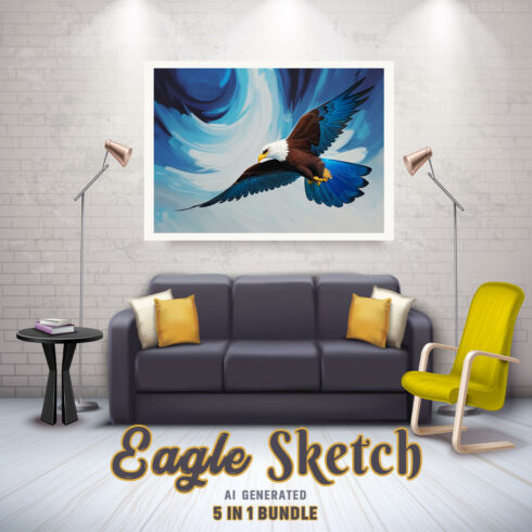 Free Creative & Cute Eagle Watercolor Painting Art Vol 03 cover image.