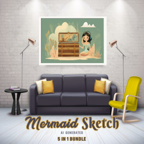 Free Creative & Cute Mermaid Watercolor Painting Art Vol 20 cover image.