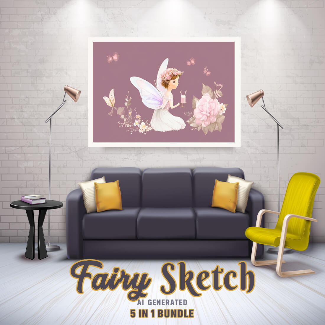 Free Creative & Cute Fairy Watercolor Painting Art Vol 20 cover image.