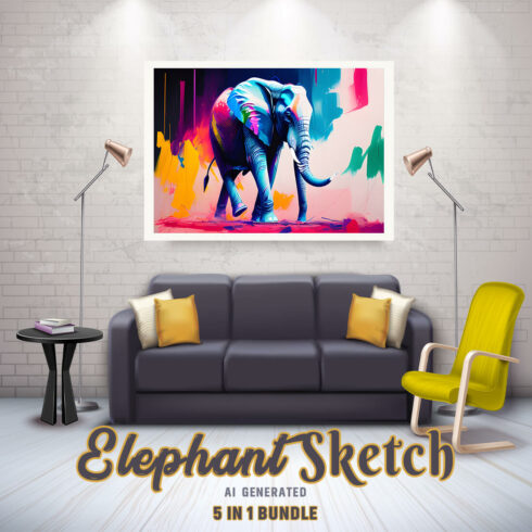 Free Creative & Cute Elephant Watercolor Painting Art Vol 18 cover image.