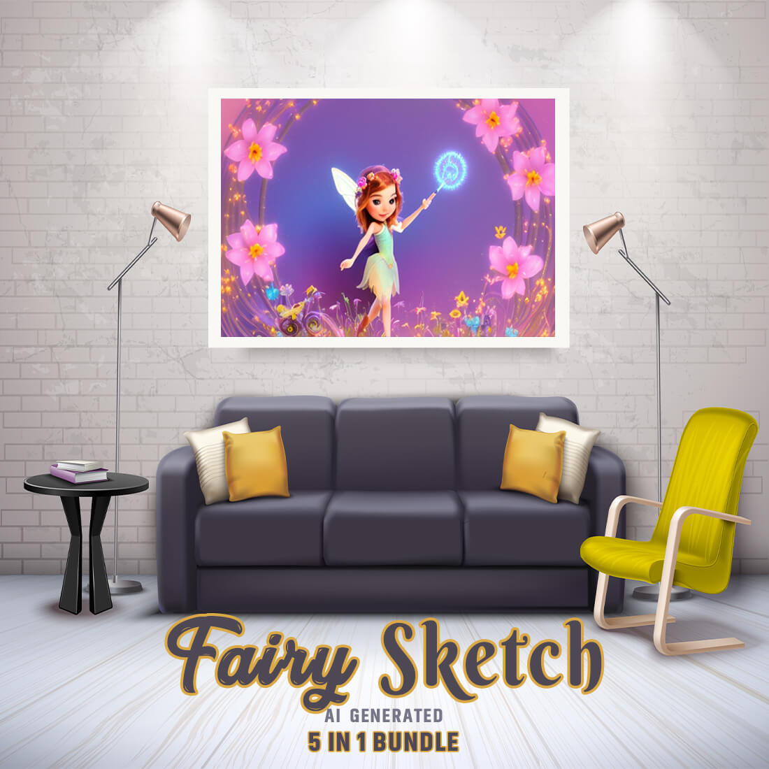 Free Creative & Cute Fairy Watercolor Painting Art Vol 07 cover image.