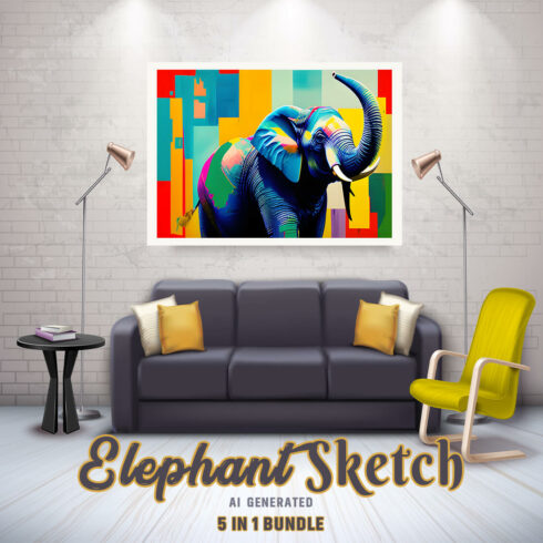 Free Creative & Cute Elephant Watercolor Painting Art Vol 11 cover image.