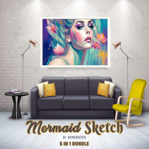 Free Creative & Cute Mermaid Watercolor Painting Art Vol 22 cover image.