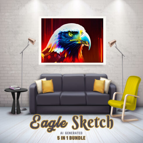 Free Creative & Cute Eagle Watercolor Painting Art Vol 18 cover image.