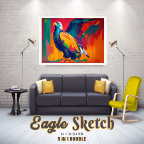 Free Creative & Cute Eagle Watercolor Painting Art Vol 06 cover image.