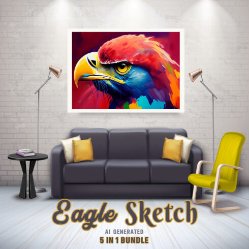 Free Creative & Cute Eagle Watercolor Painting Art Vol 04 cover image.