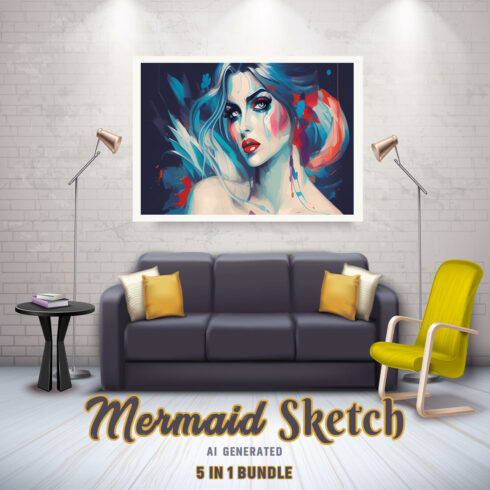 Free Creative & Cute Mermaid Watercolor Painting Art Vol 03 cover image.