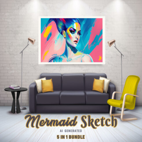 Free Creative & Cute Mermaid Watercolor Painting Art Vol 05 cover image.