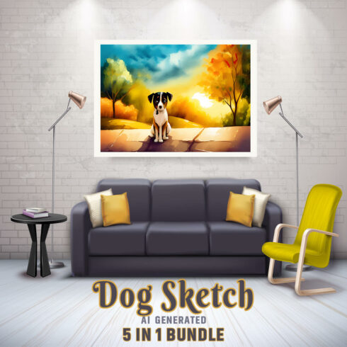 Free Creative & Cute Dog Watercolor Painting Art Vol 11 cover image.