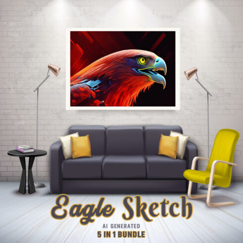 Free Creative & Cute Eagle Watercolor Painting Art Vol 17 cover image.