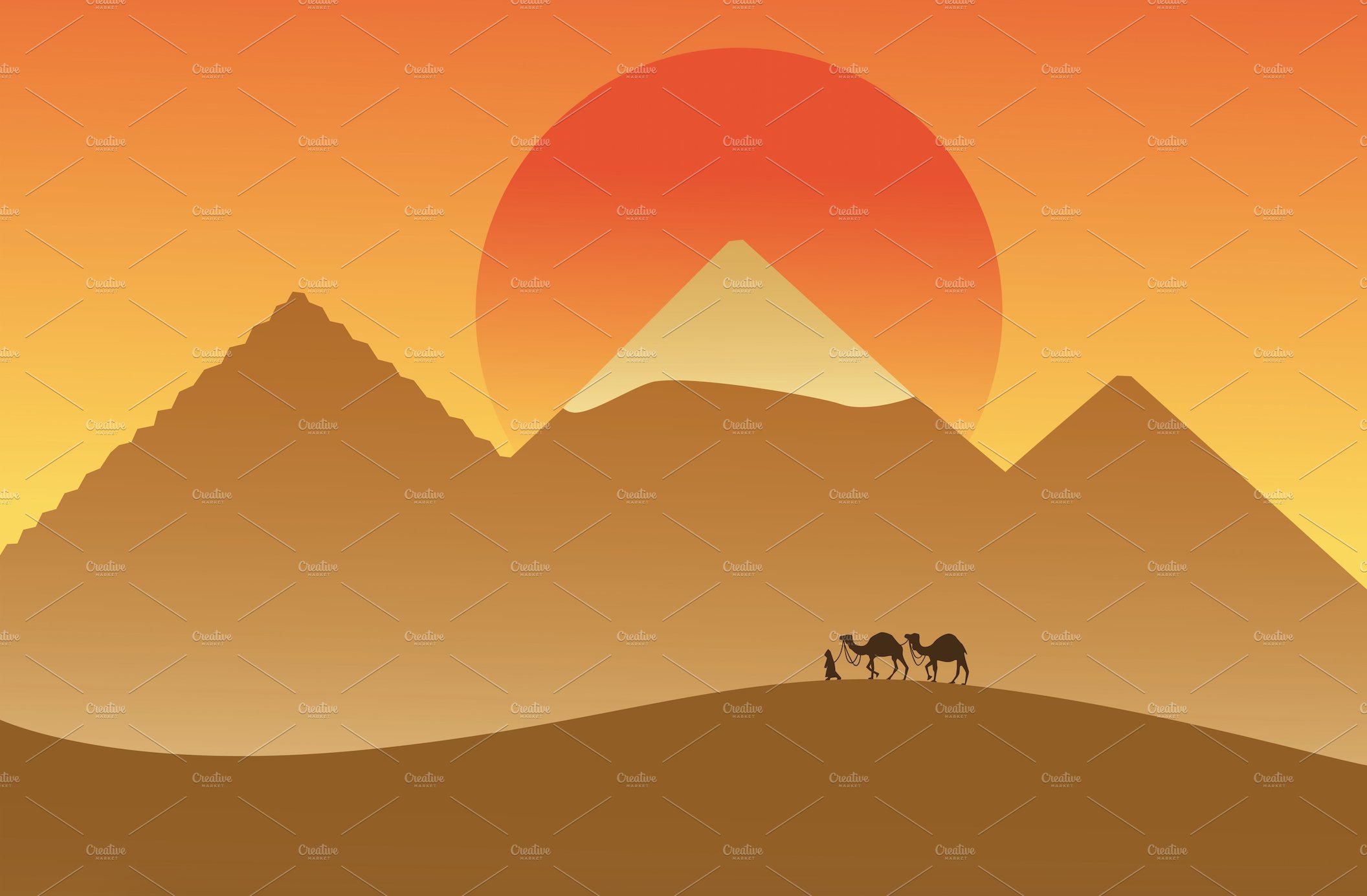 Caravan in desert. Egypt cover image.