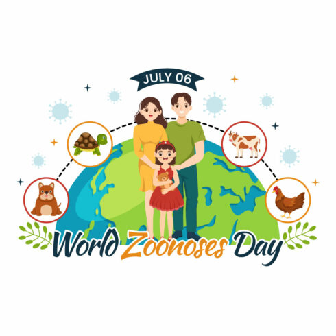 11 World Zoonoses Day Vector Illustration cover image.