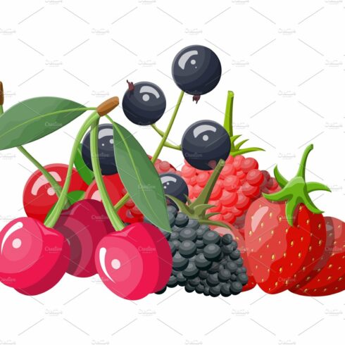 Berry icon set. cover image.
