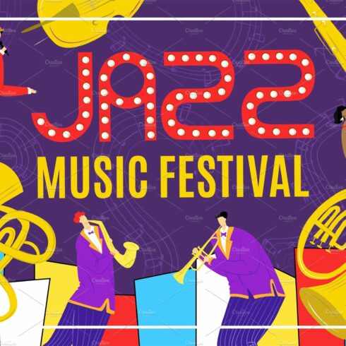 Jazz festival with saxophone cover image.