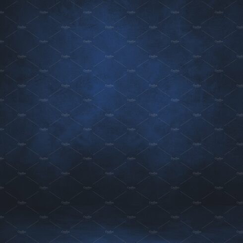 Empty black and blue concrete interior background cover image.