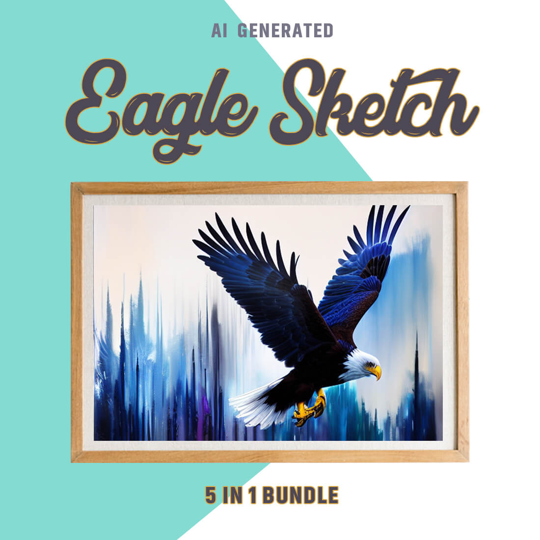 Free Creative & Cute Eagle Watercolor Painting Art Vol 02 preview image.