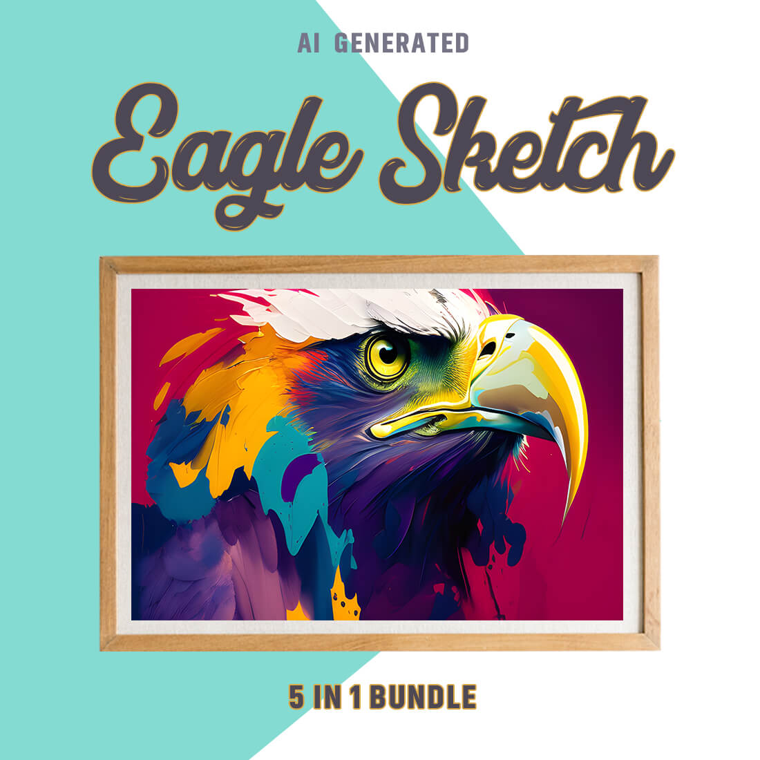 Free Creative & Cute Eagle Watercolor Painting Art Vol 05 preview image.