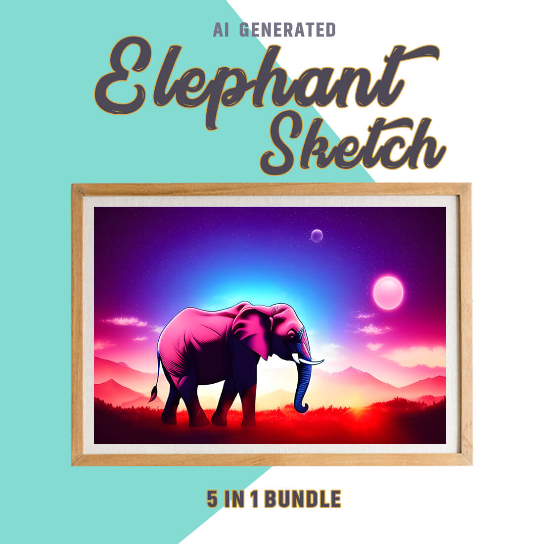 Free Creative & Cute Elephant Watercolor Painting Art Vol 22 preview image.