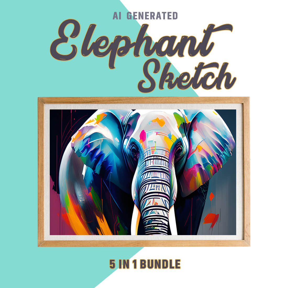 Free Creative & Cute Elephant Watercolor Painting Art Vol 18 preview image.