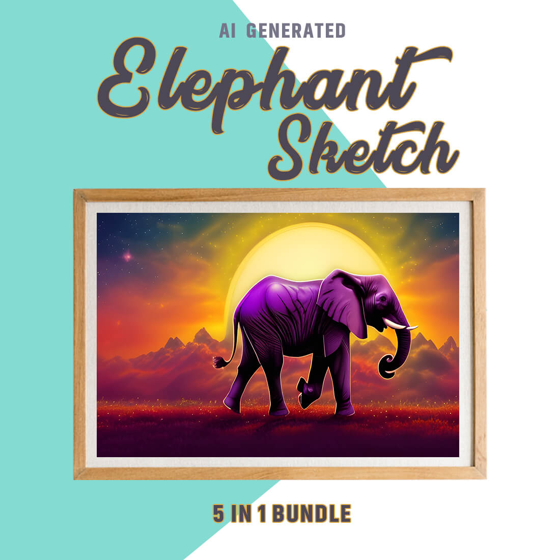 Free Creative & Cute Elephant Watercolor Painting Art Vol 17 preview image.