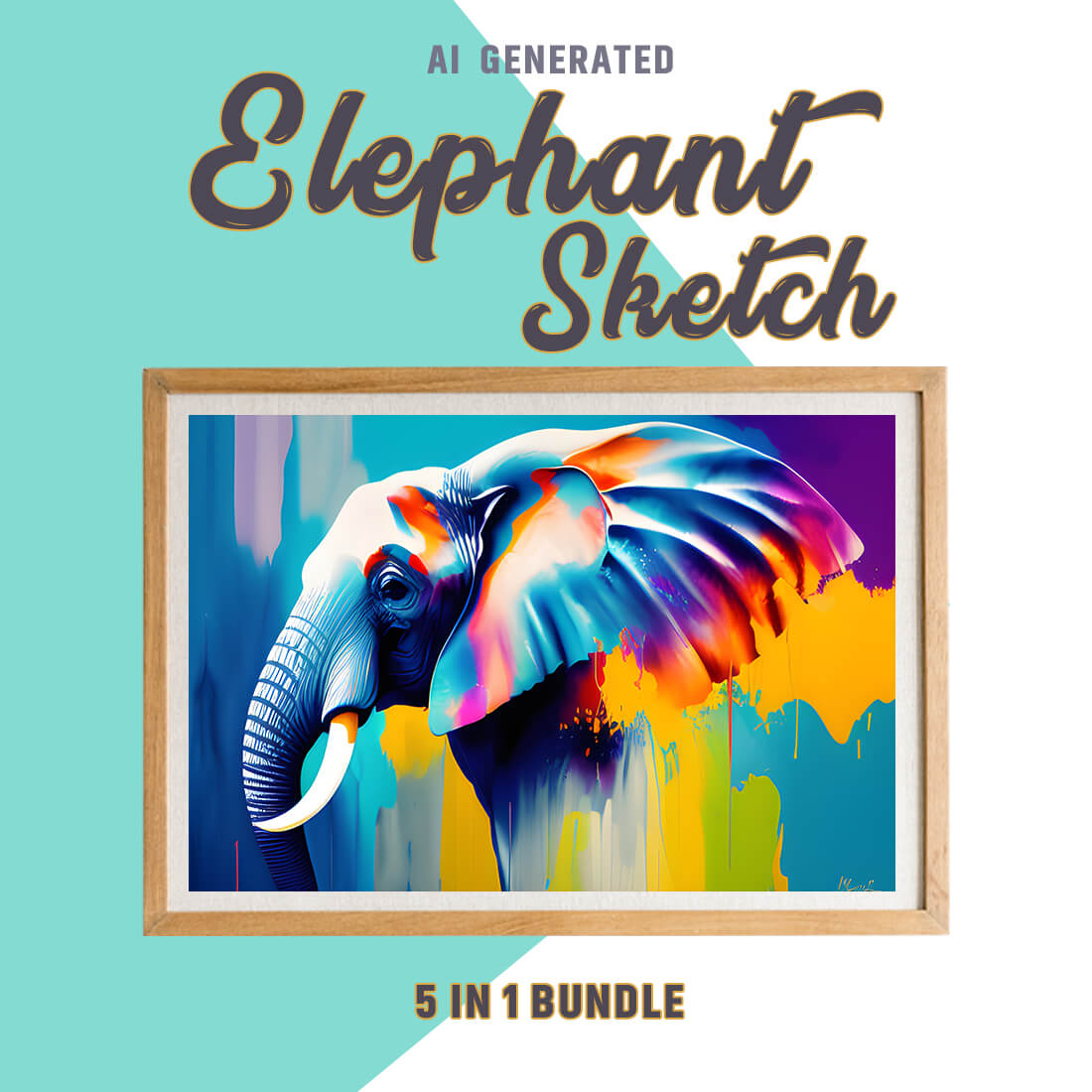 Free Creative & Cute Elephant Watercolor Painting Art Vol 21 preview image.