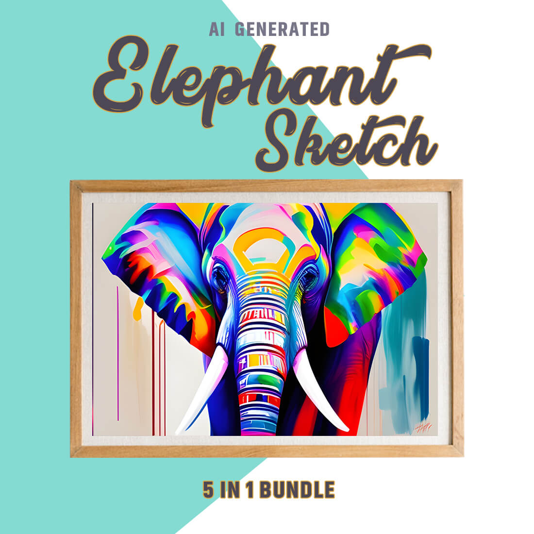 Free Creative & Cute Elephant Watercolor Painting Art Vol 10 preview image.