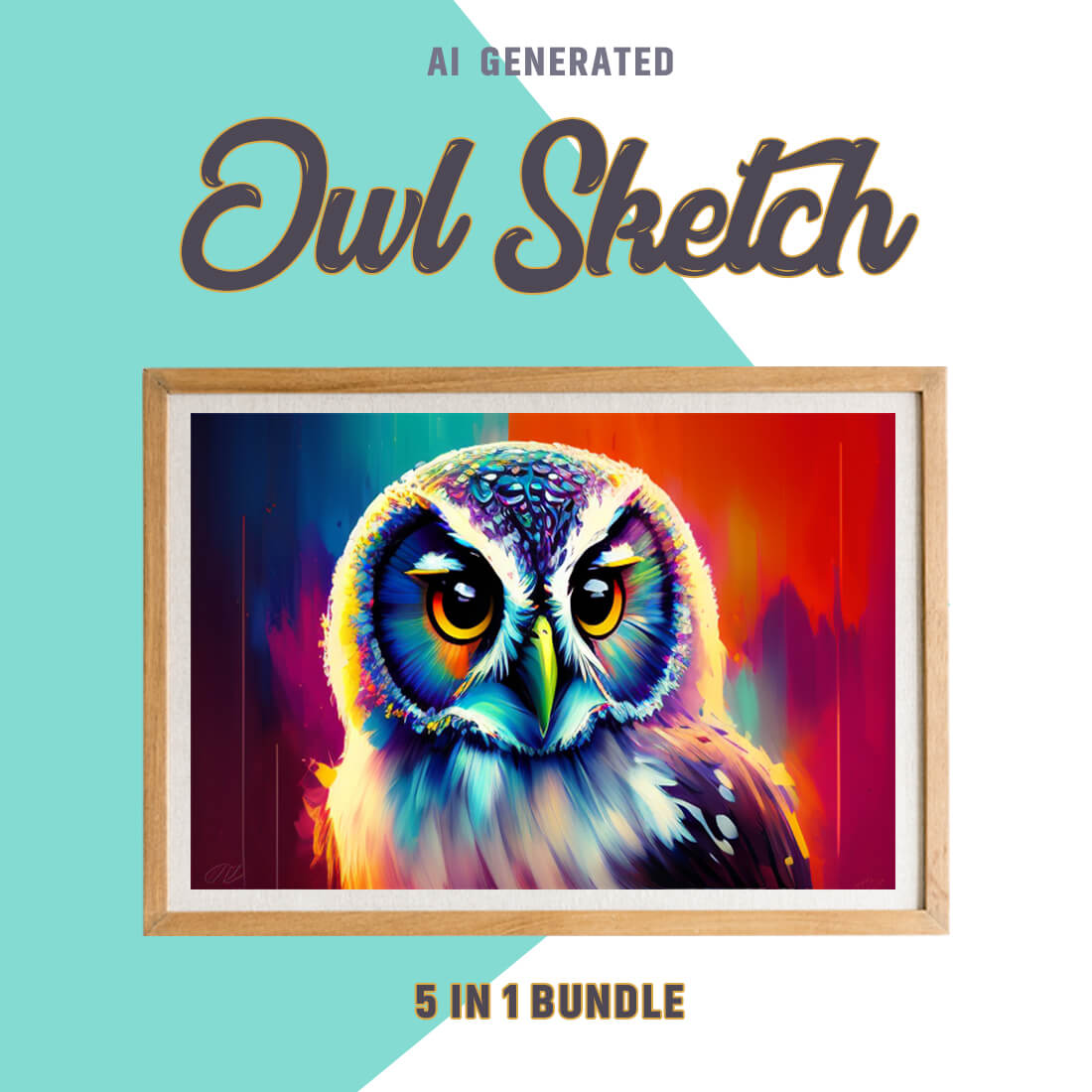 Free Creative & Cute Owl Watercolor Painting Art Vol 10 preview image.