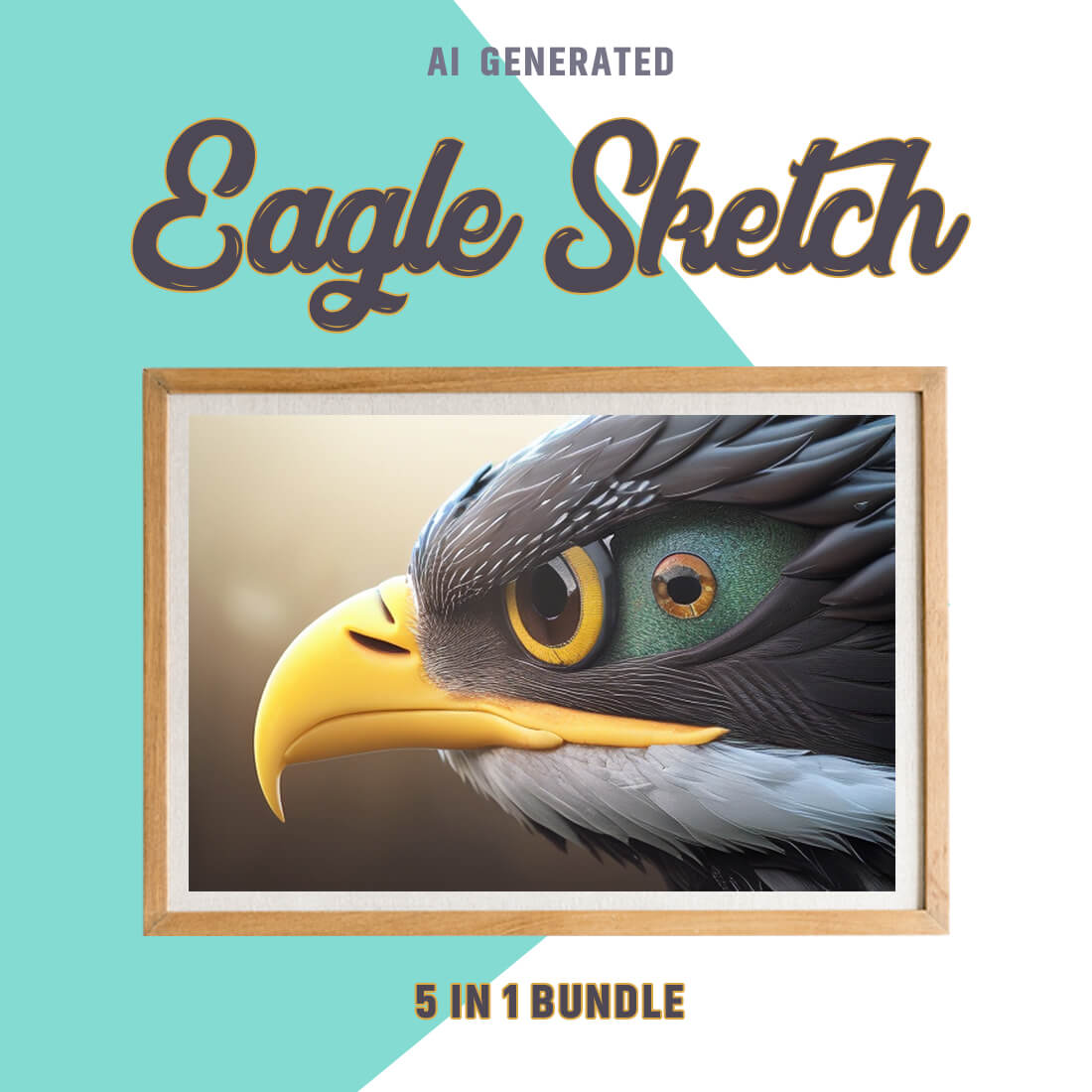 Free Creative & Cute Eagle Watercolor Painting Art Vol 17 preview image.