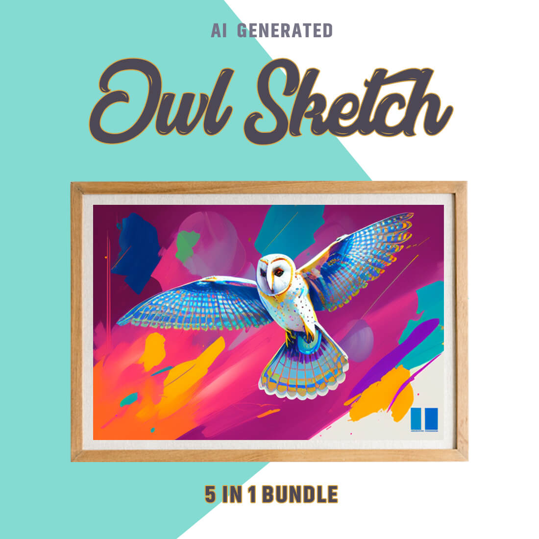 Free Creative & Cute Owl Watercolor Painting Art Vol 05 preview image.