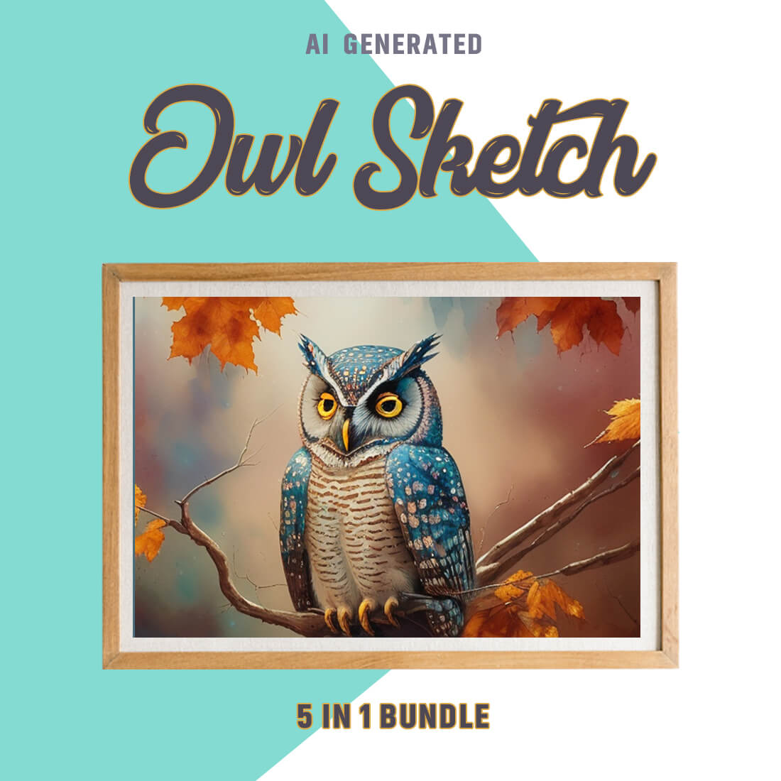 Free Creative & Cute Owl Watercolor Painting Art Vol 14 preview image.