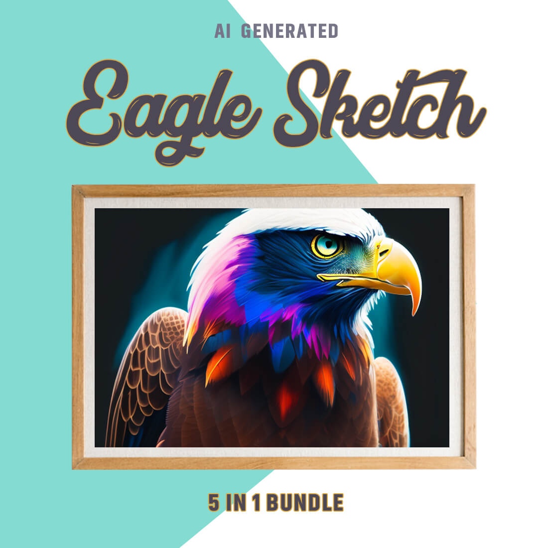 Free Creative & Cute Eagle Watercolor Painting Art Vol 08 preview image.