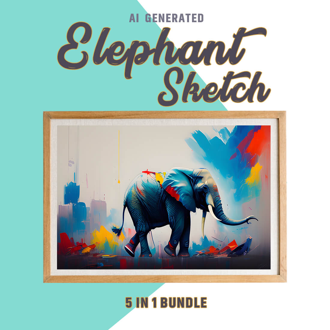 Free Creative & Cute Elephant Watercolor Painting Art Vol 8 preview image.