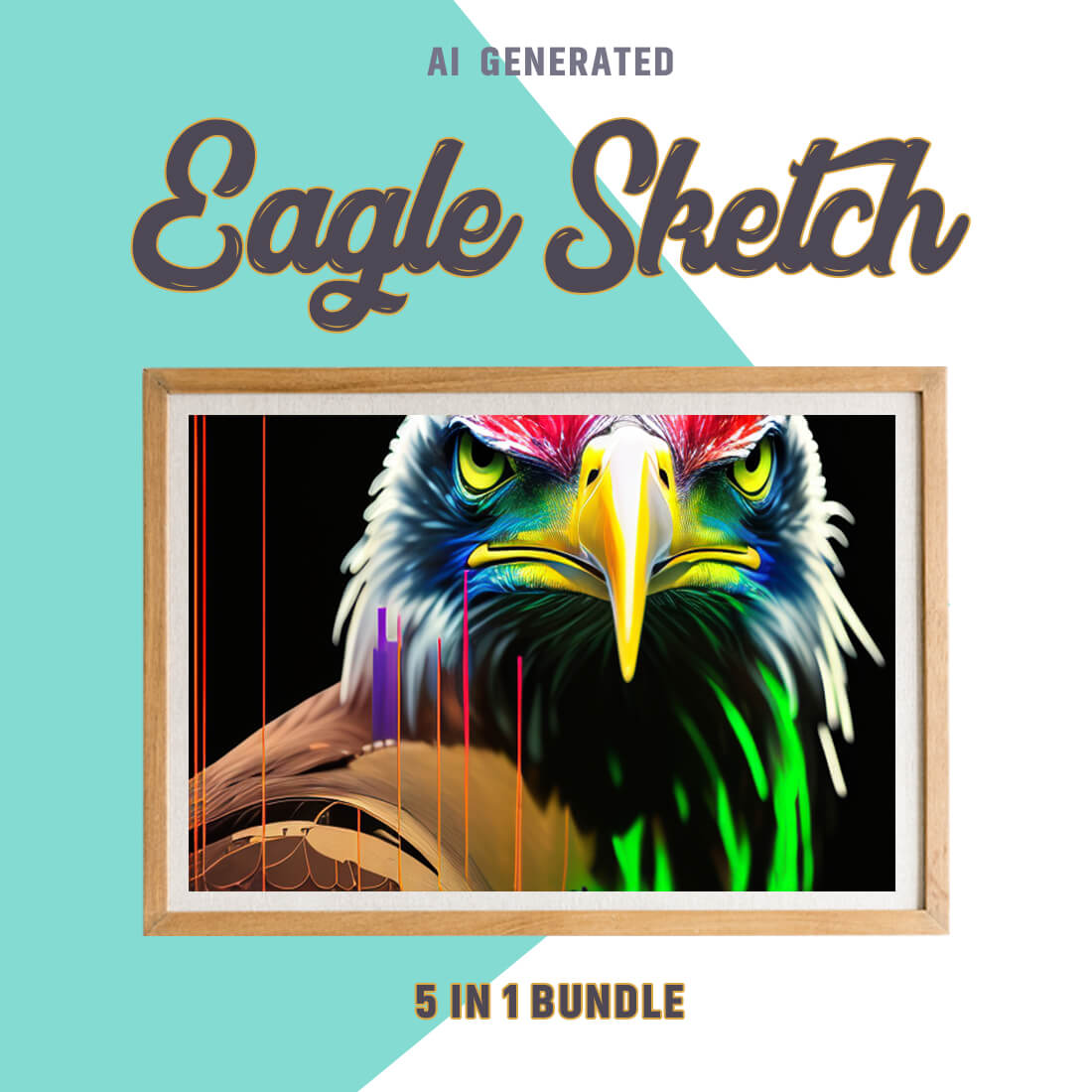 Free Creative & Cute Eagle Watercolor Painting Art Vol 18 preview image.