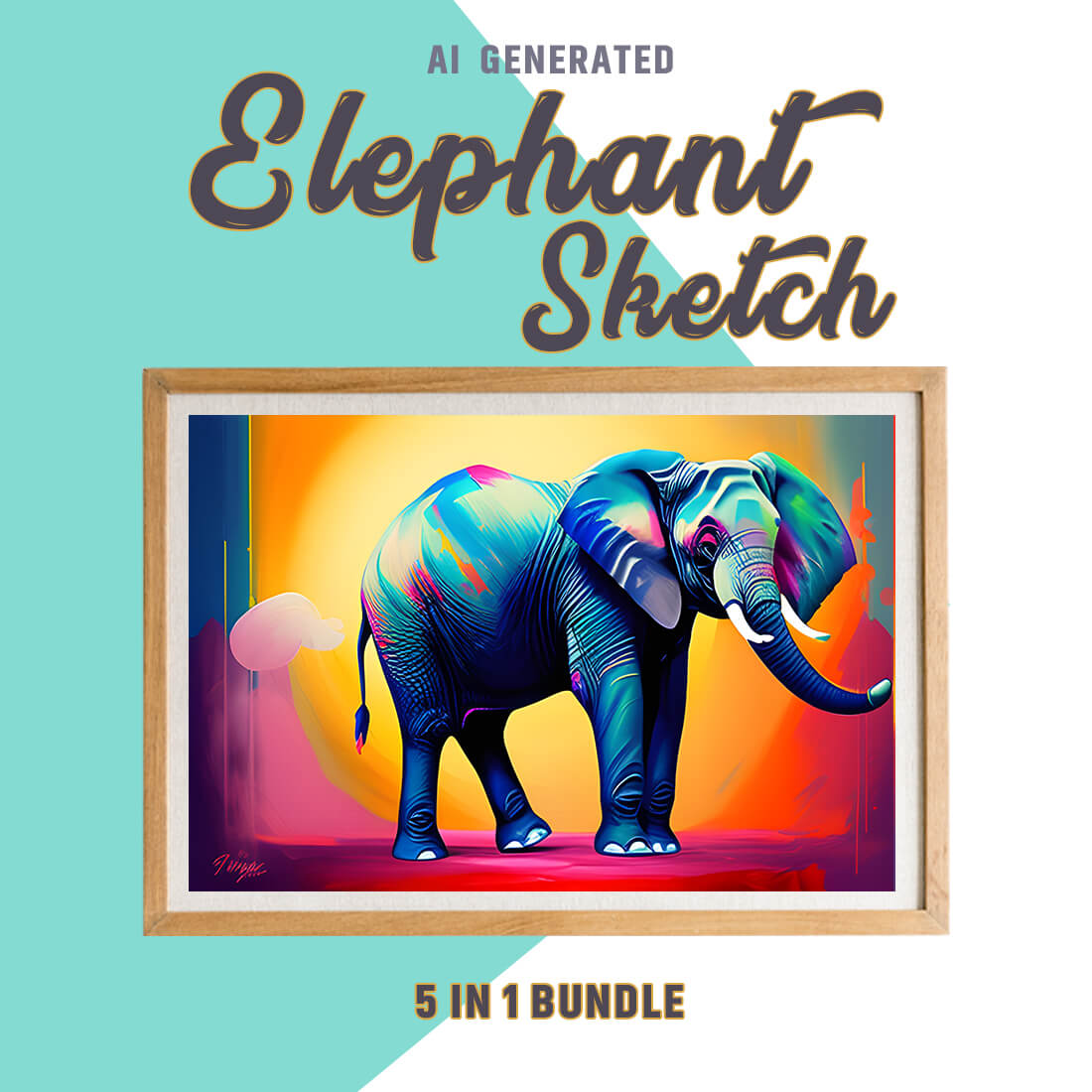 Free Creative & Cute Elephant Watercolor Painting Art Vol 20 preview image.